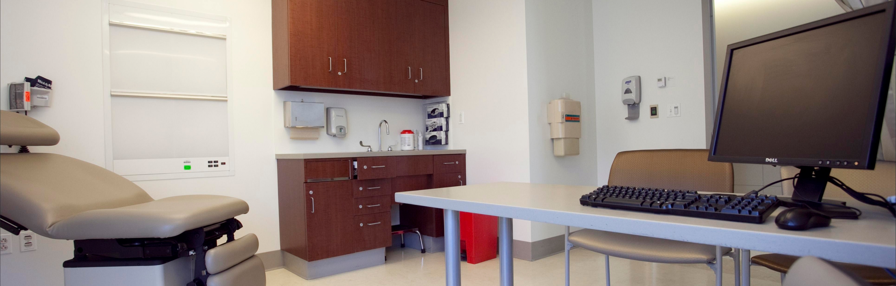 Exam room in the Kidney Transplant clinic at NewYork-Presbyterian/Weill Cornell Medical Center