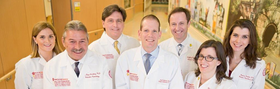 Group photo of Pediatric Cardiology physicians from Weill Cornell Medicine