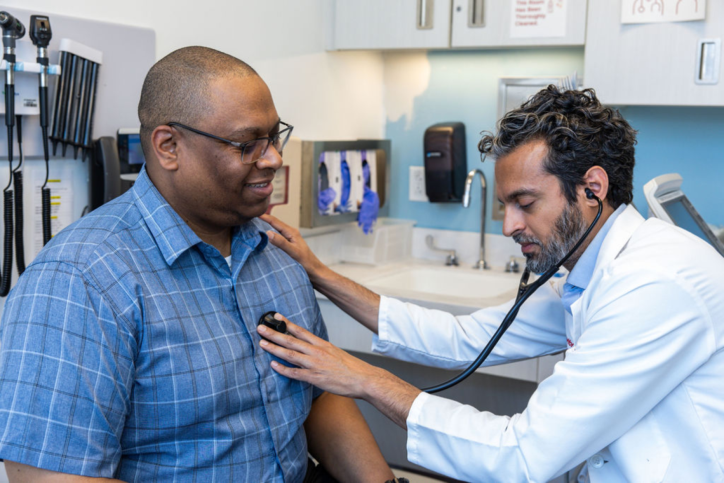 Doctor checking the patient