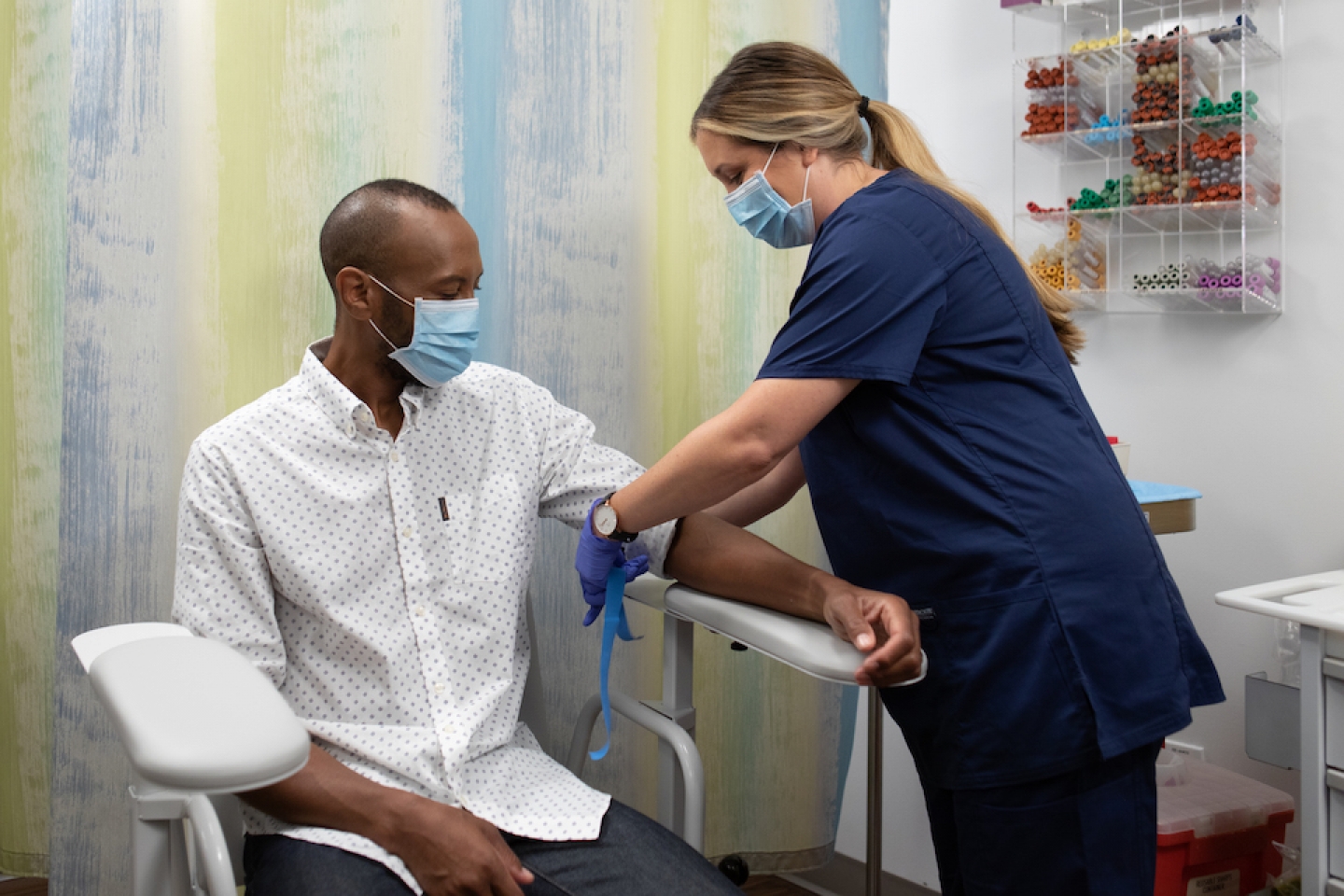 patient receives a blood draw