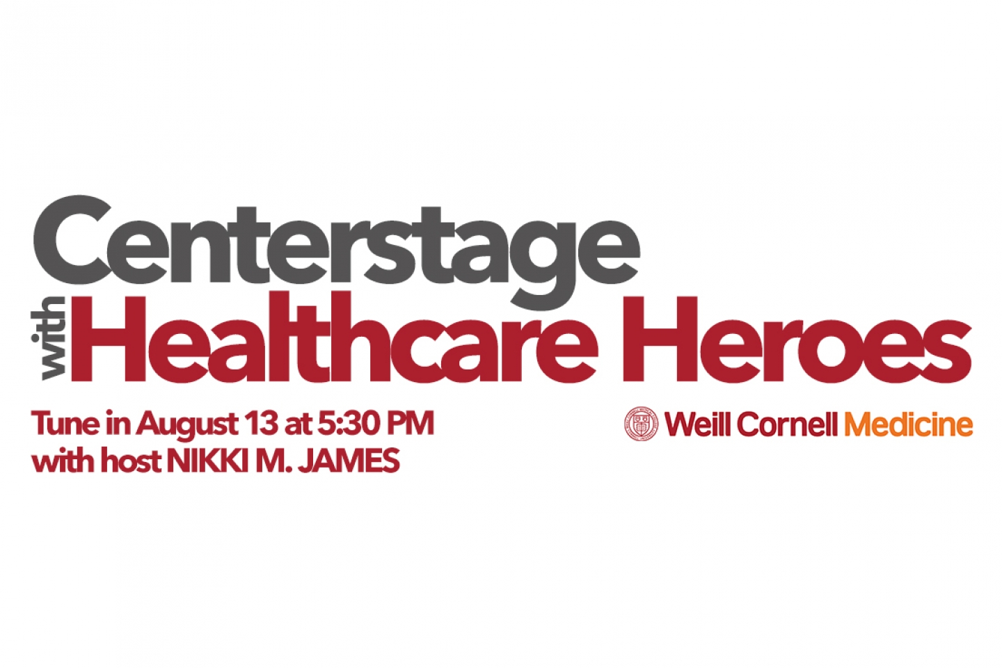 centerstage with healthcare heroes event banner