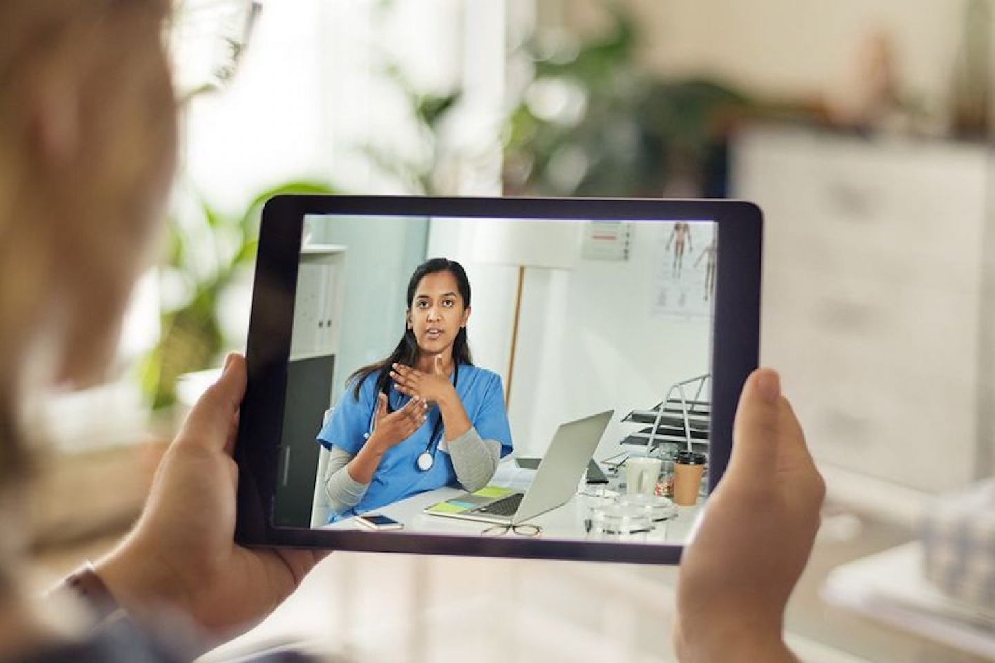 telemedicine visit with doctor