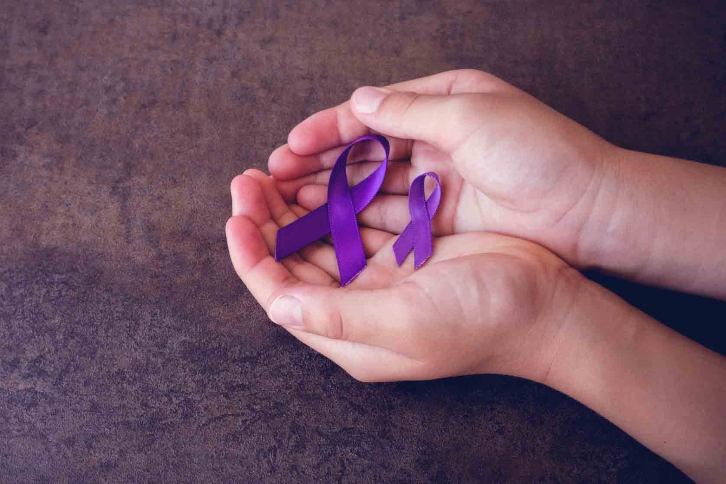 Purple awareness ribbon