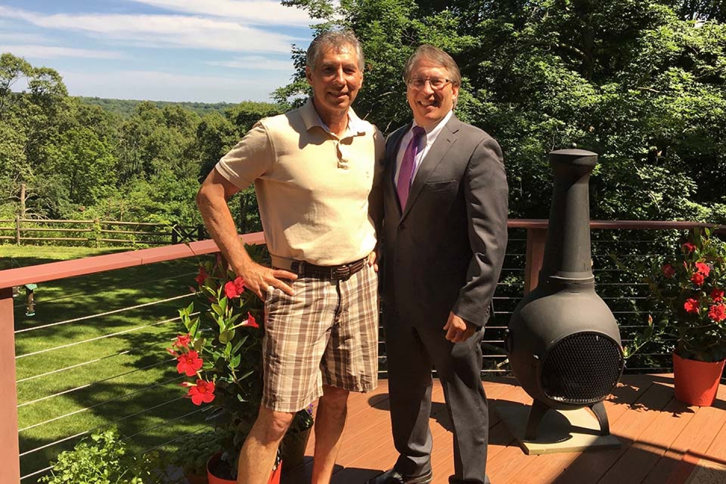 Brothers Ron and Ken Coccaro both chose to undergo minimally invasive, robotic cardiac surgery at Weill Cornell Medicine. Weill Cornell Medicine patients Ron and Ken Coccaro, who are brothers, pose in an undated photo.