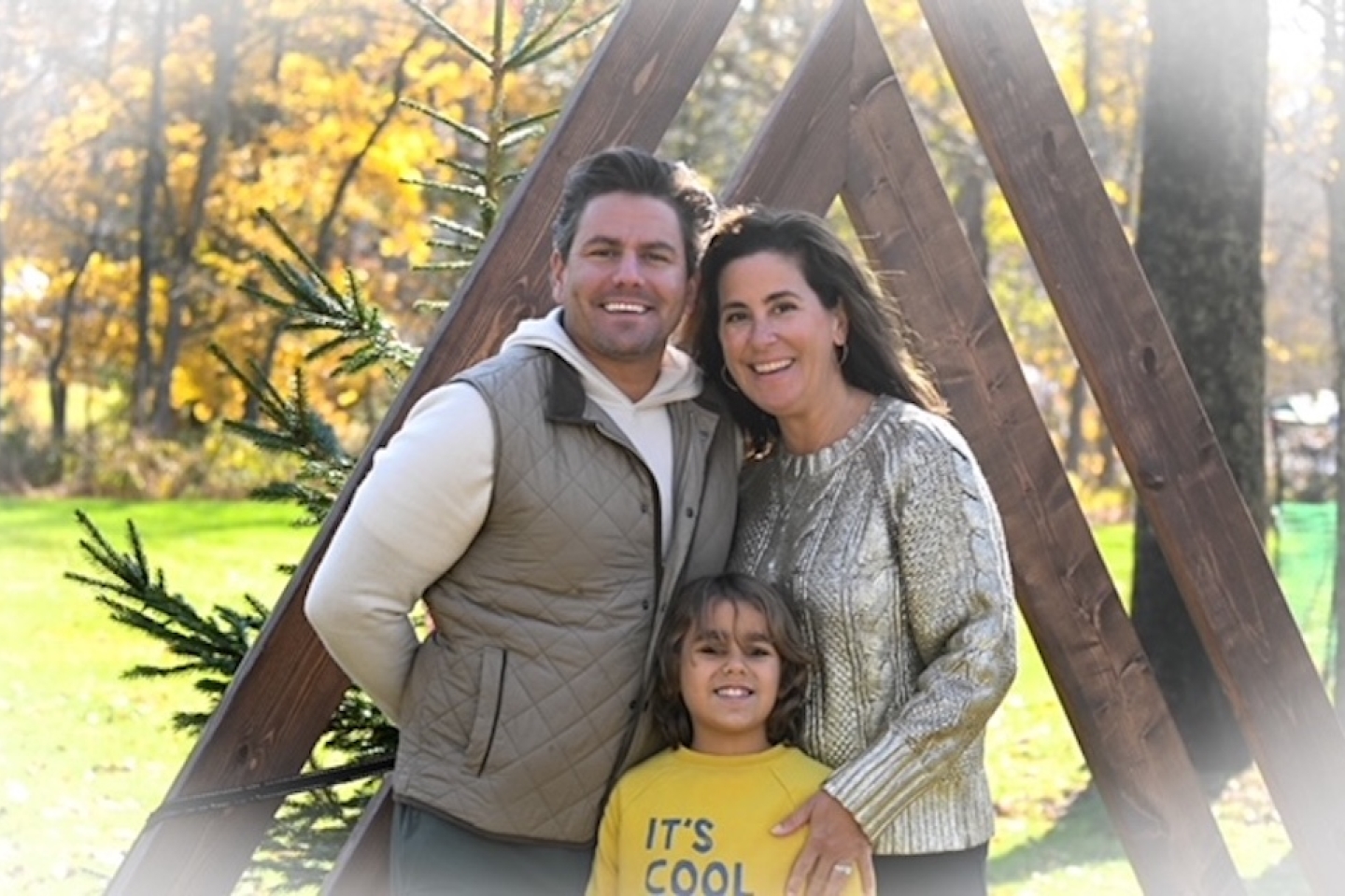 Laila, her husband, and her son, Luke in present day