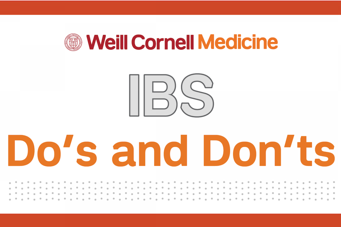 IBS Dos and donts