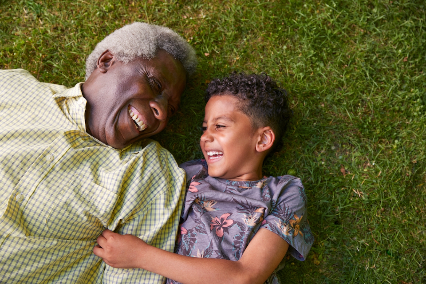 grandfather and grand child