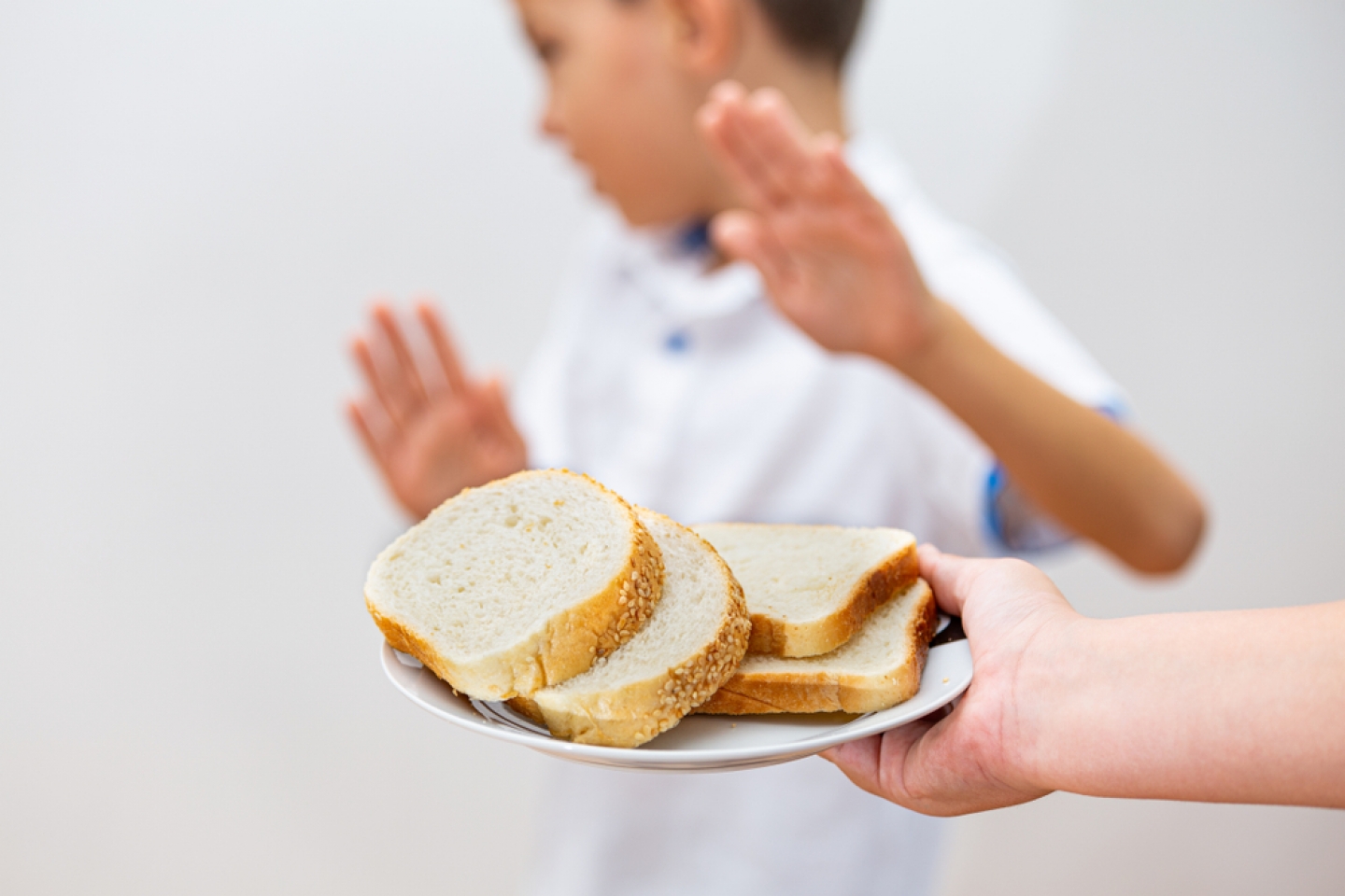 Kid on gluten free diet is saying no thanks to toast.
