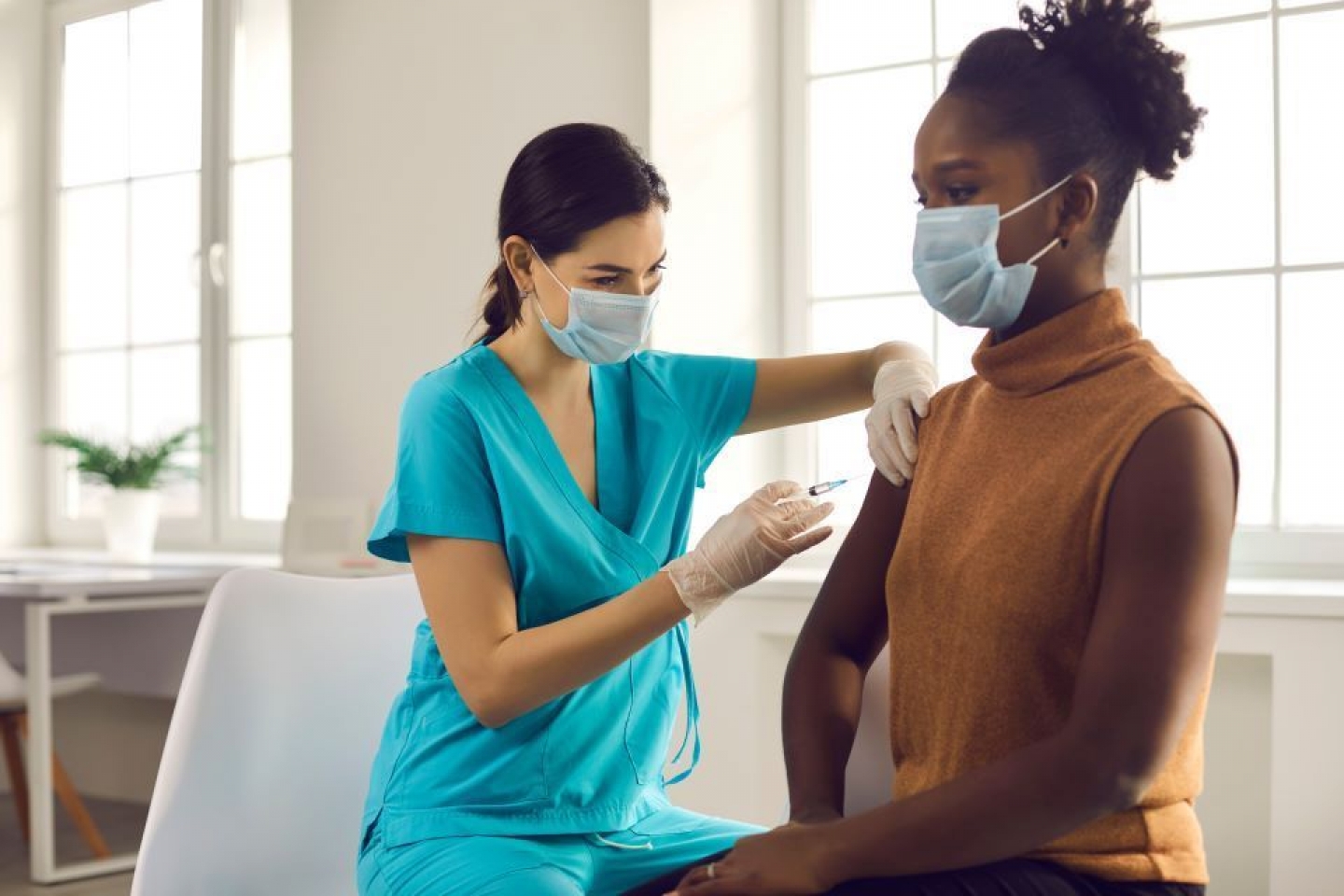 patient receiving vaccine