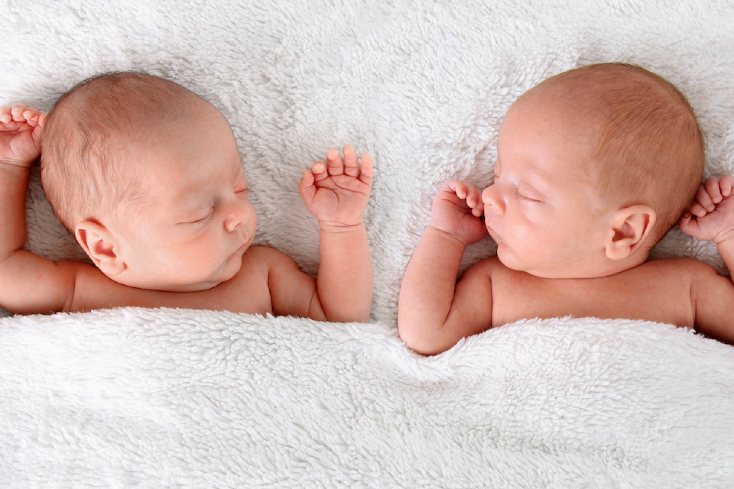 two newborn babies