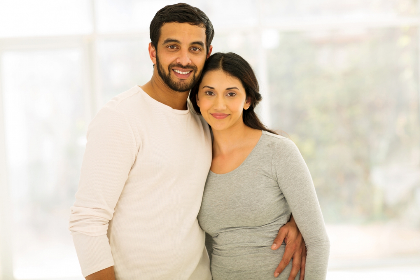 lovely indian couple portrait indoors