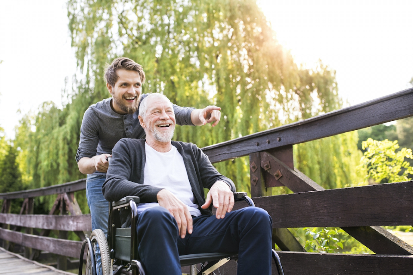 older man in wheelchair