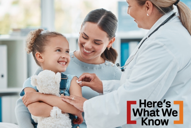 young girl getting vaccinated