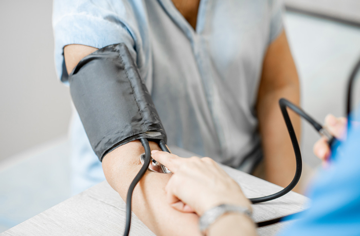 person checking BP image