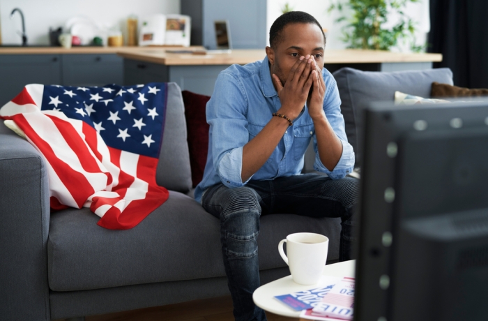 man disappointed with USA election results