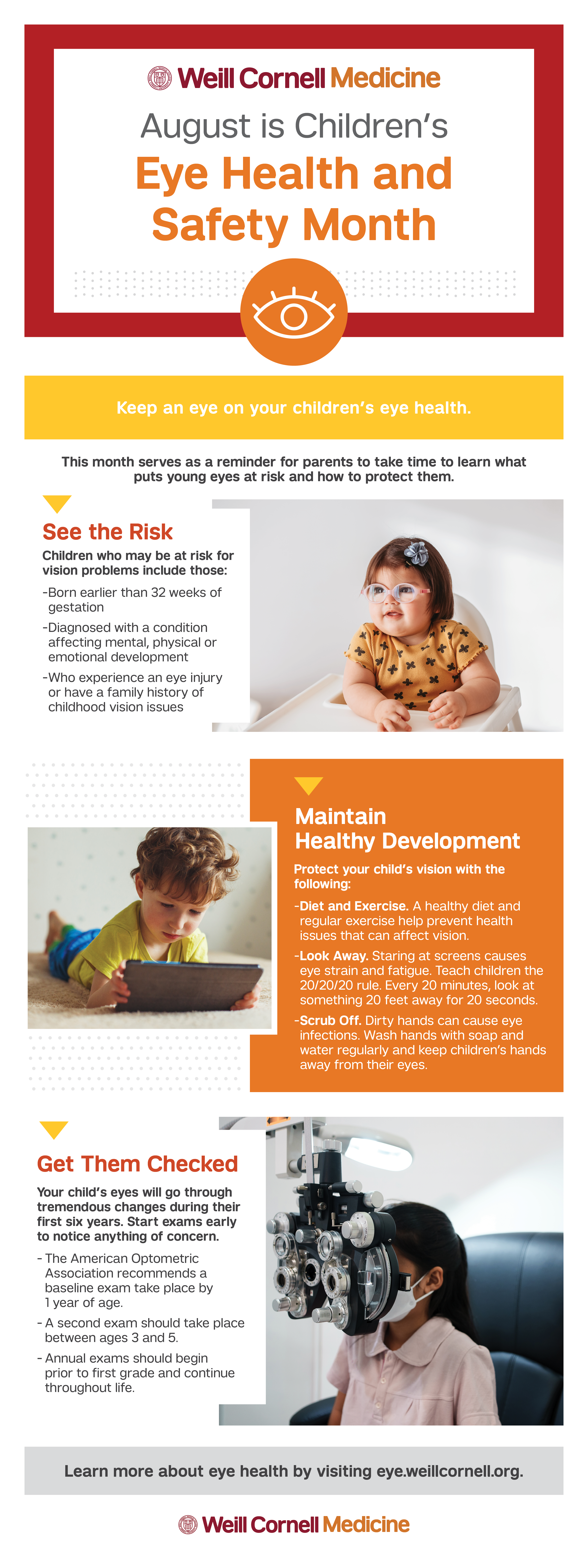 infographic for Children’s Eye Health and Safety Month