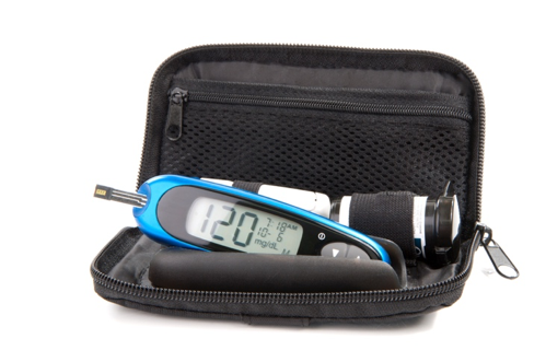 blood glucose meter used by patients with diabetes