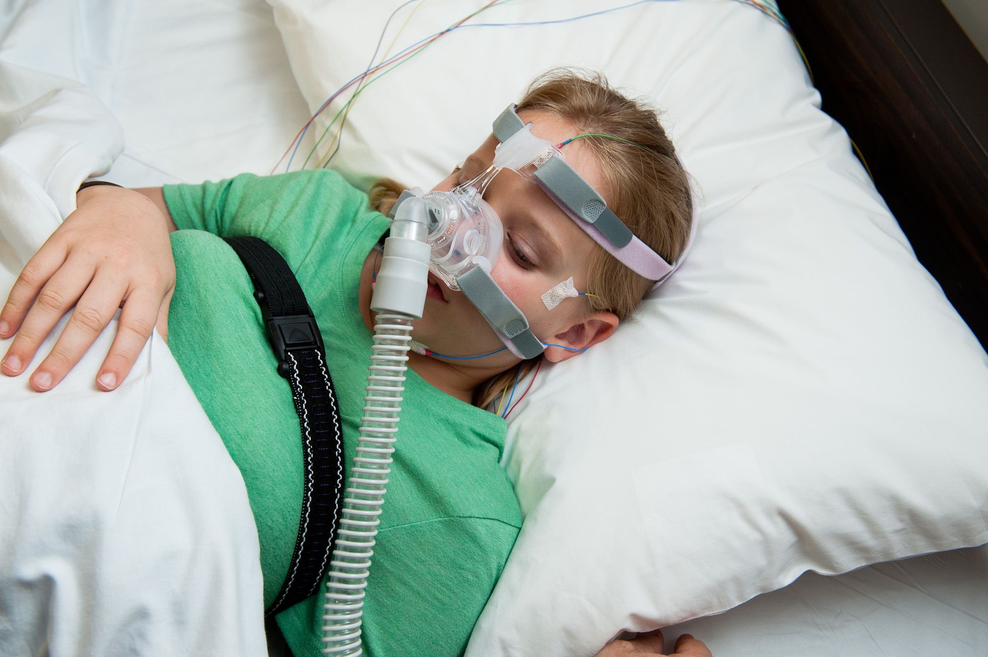 A Weill Cornell Medicine pediatric patient using a CPAP machine