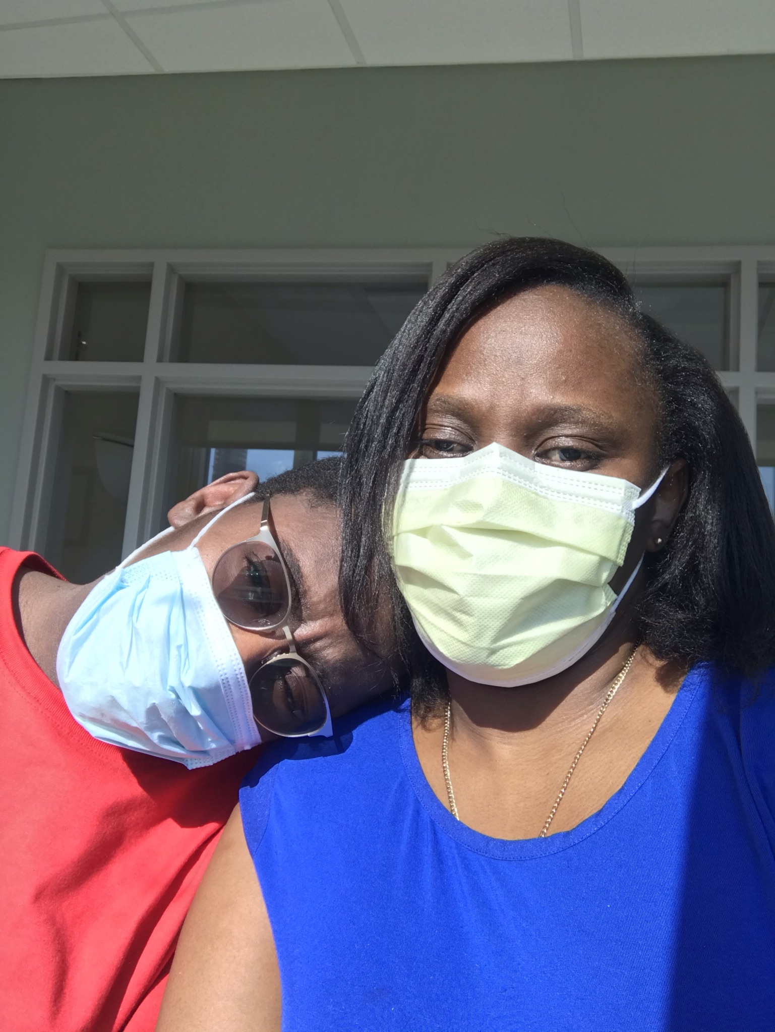 Darius and his mom during on of his hospital visits.