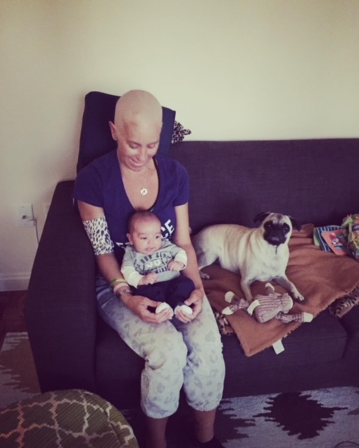laila and her son at home post transplant