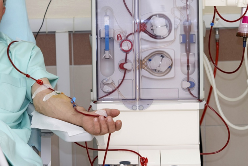 photo of a patient undergoing dialysis
