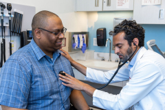 Doctor checking the patient