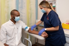 patient receiving blood draw