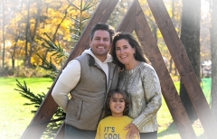 Laila, her husband, and her son, Luke in present day