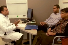 Dr. Kapur discusses kidney donation and transplantation with Rita and her son Anthony in an episode of NY Med