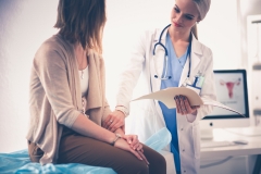 doctor meets with patient