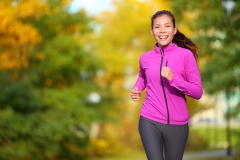 woman running outside