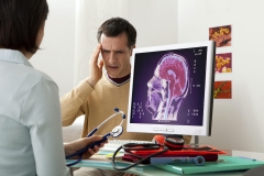 patient having a neurology exam