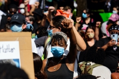 woman at black lives matter protest