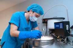 A Liquid Nitrogen Bank Containing Sperm and Eggs Samples - ivf - in vitro fertilization, egg freezing