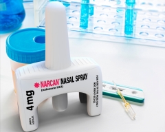 Naloxone spray . Food and Drug Administration approved spray form of Naloxone.