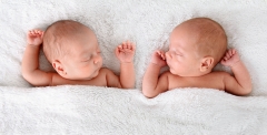 two newborn babies