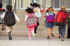 Kids going to school