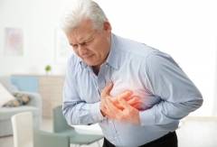 man having heart chest pain
