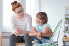 mom and son talk