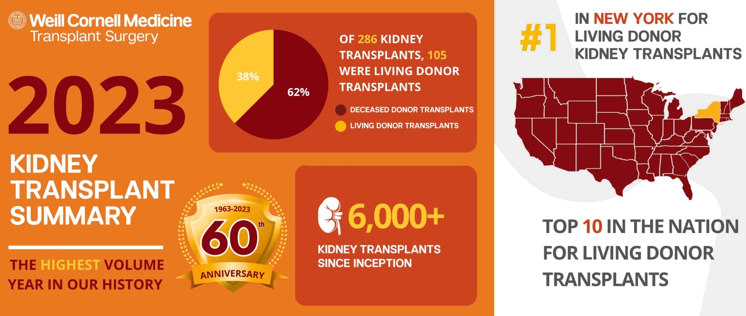 Our Living Donor Kidney Transplant volumes are # 1